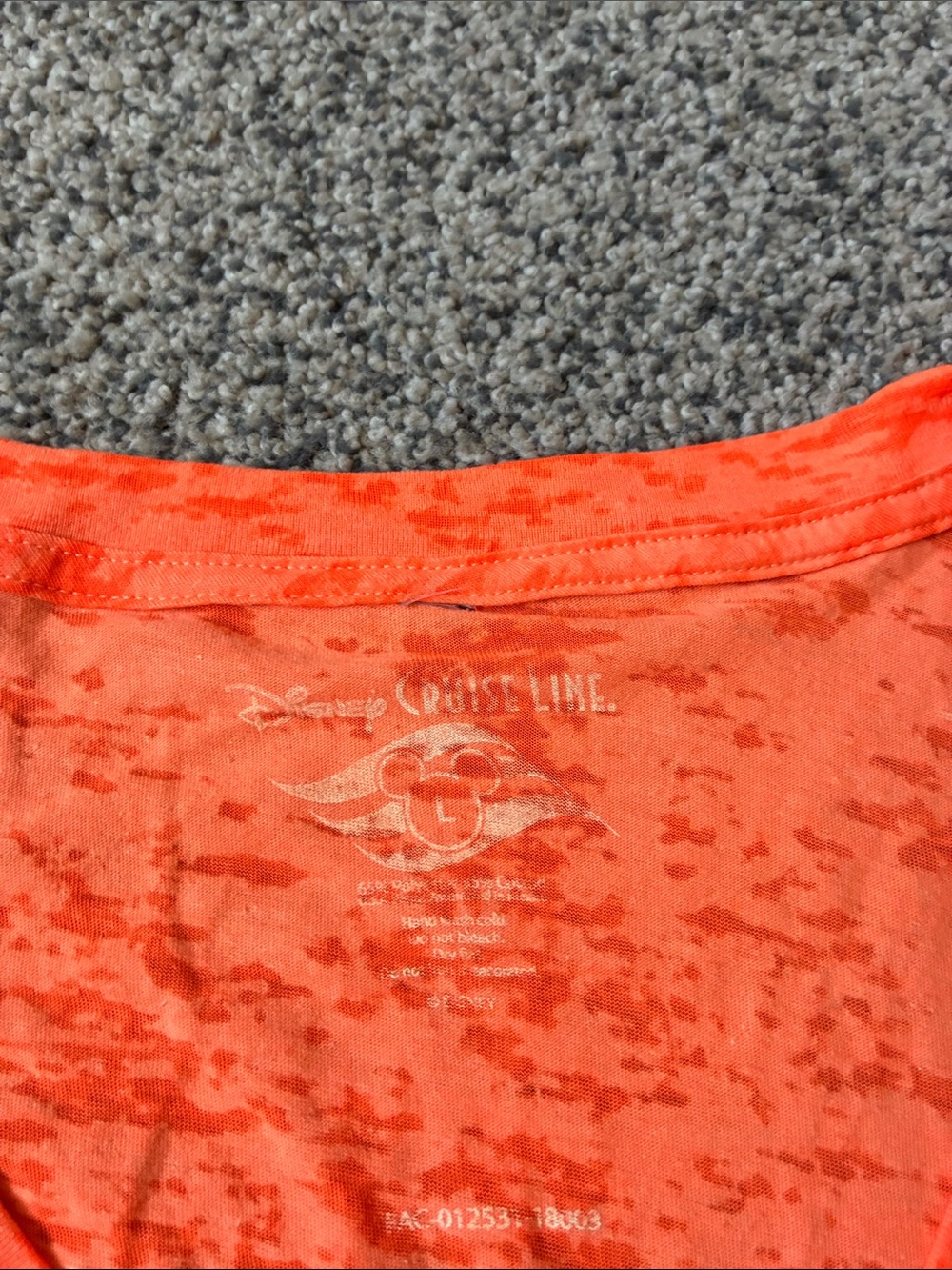 Disney Castaway Cay Orange Tie-Dye Tee - Picture 2 of 4
